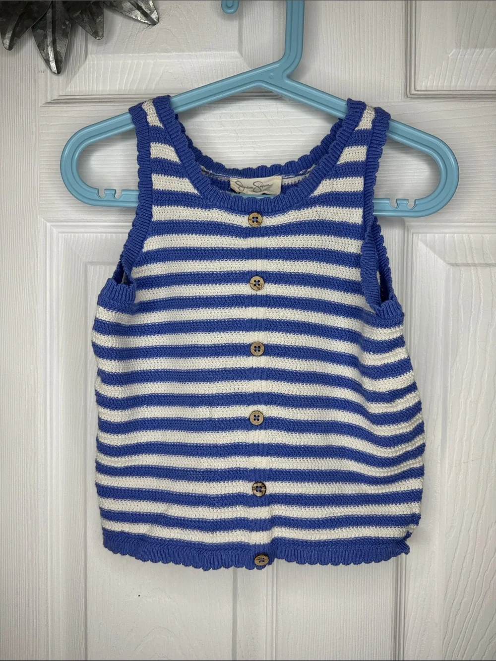 Jessica Simpson Girl’s Cotton Crochet Tank Top and Skirt Set 2 pc Sz S (7)